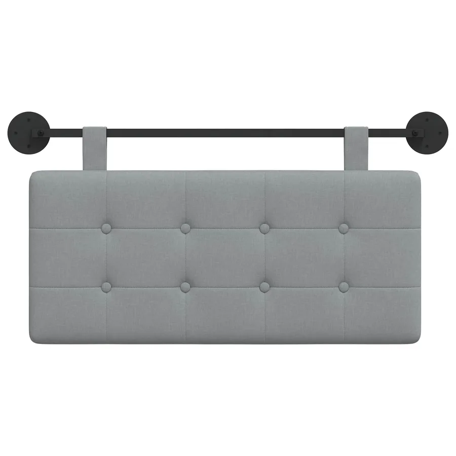 Tête de lit suspendue Gris clair Tissu - 5