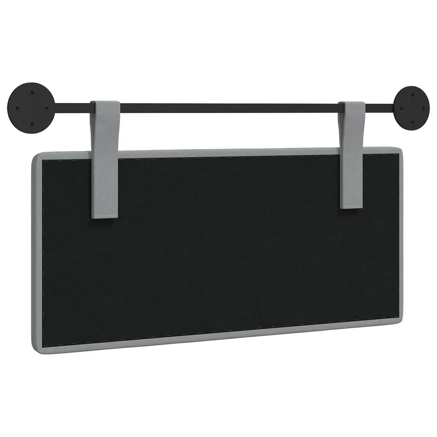 Tête de lit suspendue Gris clair Tissu - 7