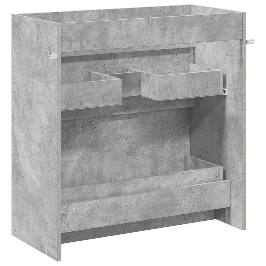 Meuble sous lavabo de salle de bain Gris béton - 6