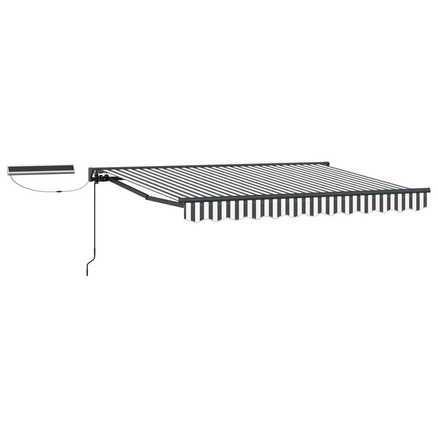 Auvent rétractable électrique Anthracite et blanc 2,5 x 2 m - 2