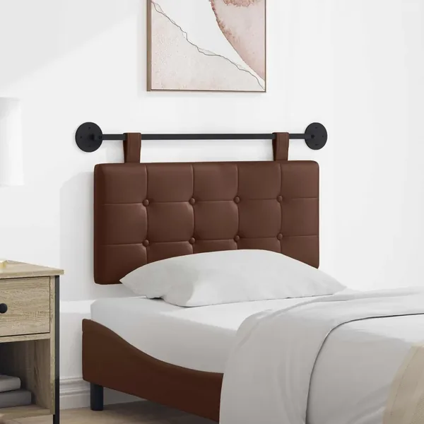 Tête de lit suspendue Marron Simili cuir