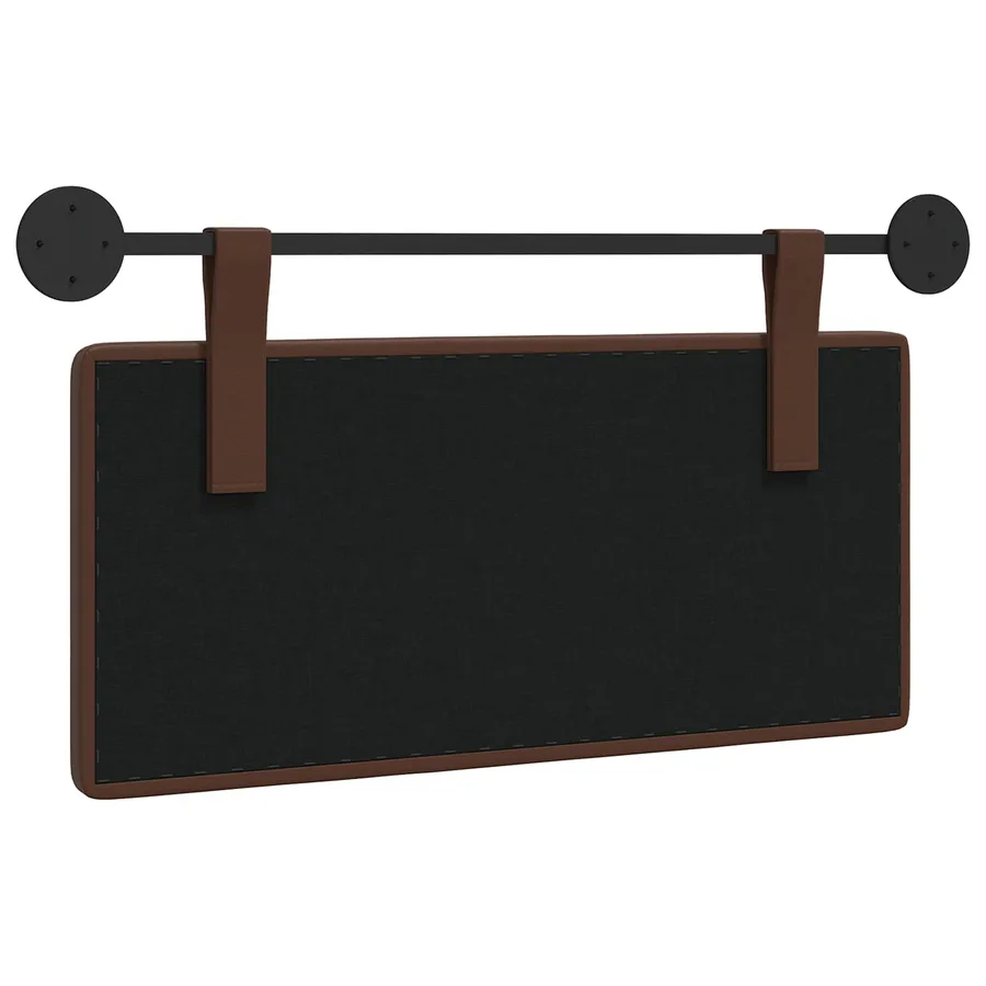 Tête de lit suspendue Marron Simili cuir - 7
