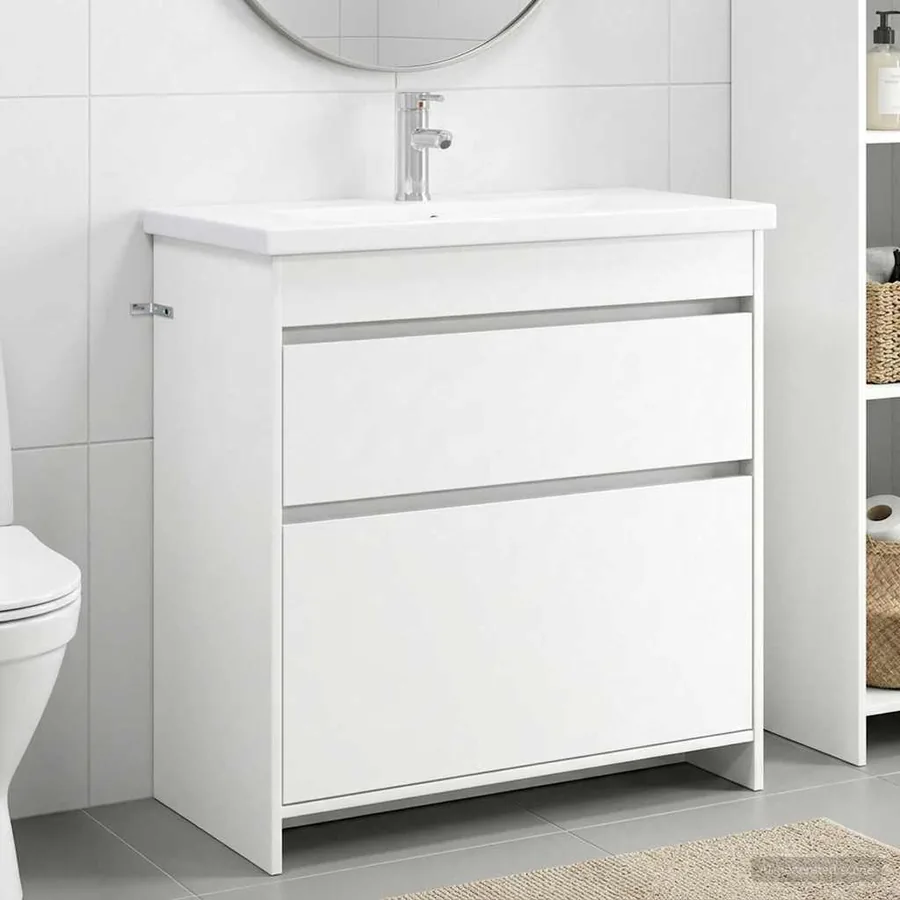Ensemble de mobilier de salle de bain Blanc 81 x 40 x 84,5 cm