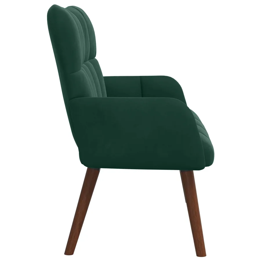 Sofa 2 places Vert foncé 115 x 61 x 87 cm Velours - 5