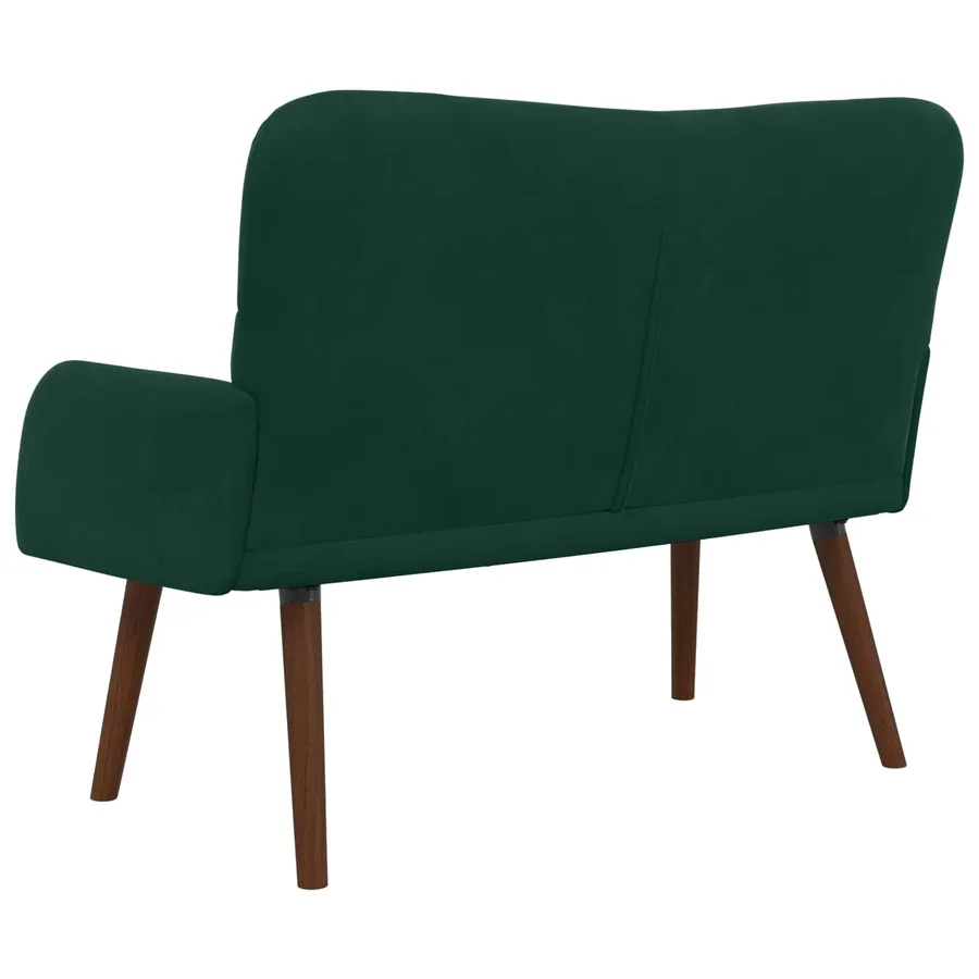 Sofa 2 places Vert foncé 115 x 61 x 87 cm Velours - 6