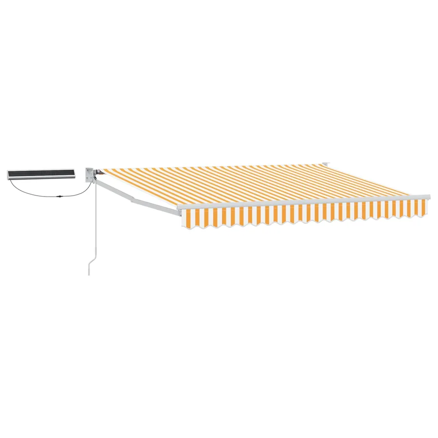 Auvent rétractable électrique Jaune et blanc 3,5 x 2 m - 2