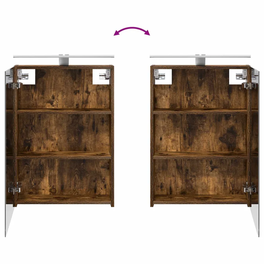 Ensemble d'armoire de salle de bain 5 pcs Chêne fumé - 12