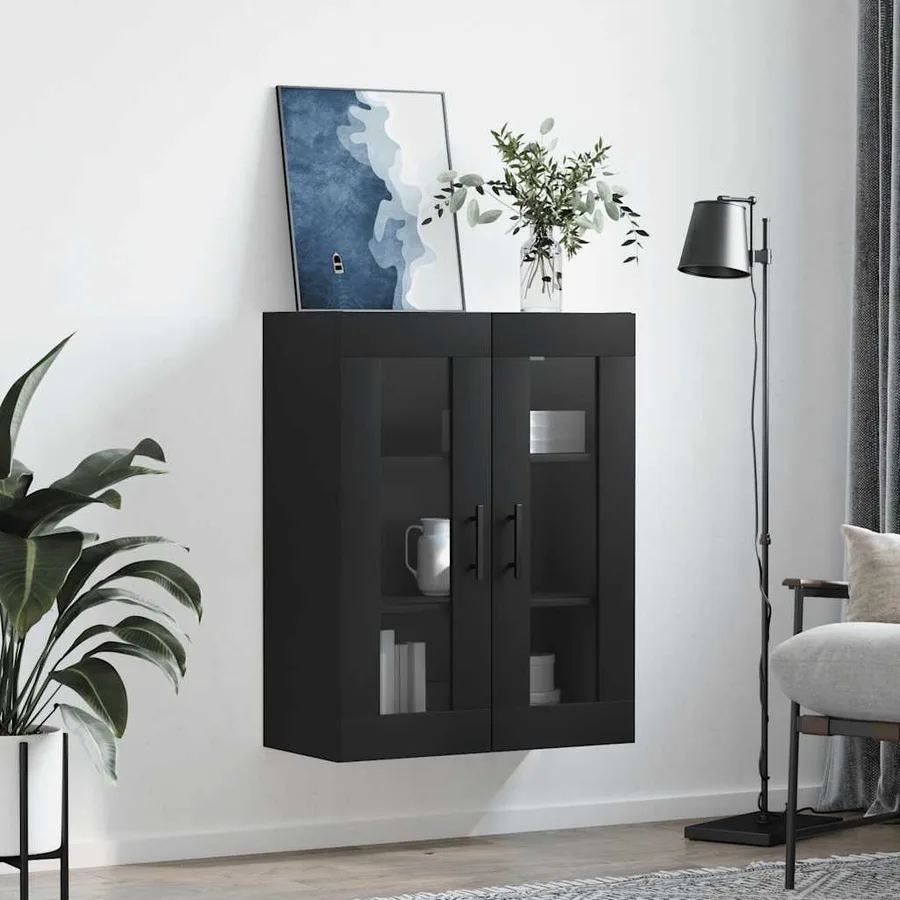 Armoire murale noir 69,5x34x90 cm - 3