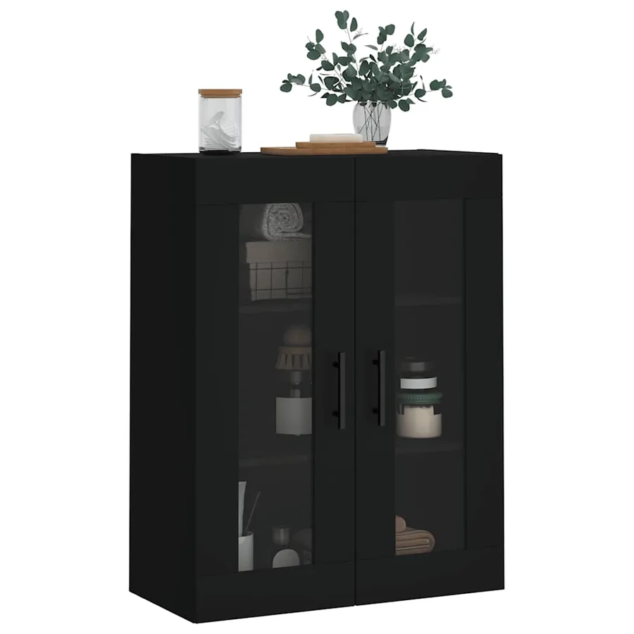 Armoire murale noir 69,5x34x90 cm - 4