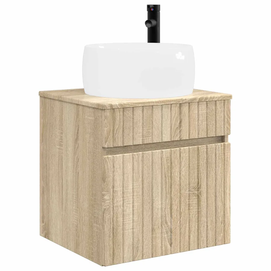 Ensemble d'armoire de salle de bain 5 pcs Chêne Sonoma - 5