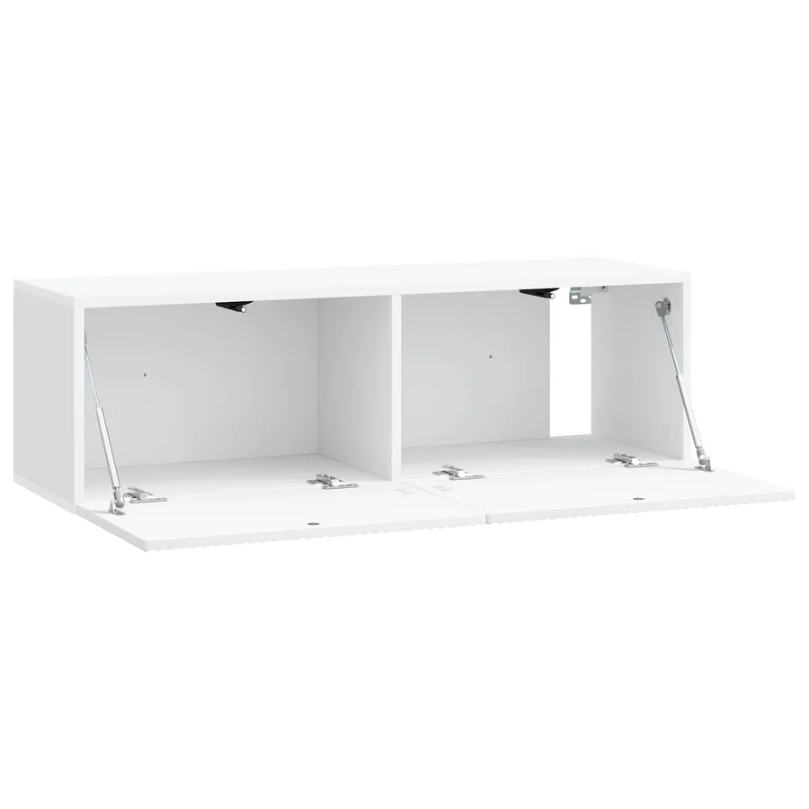 Meuble TV mural Blanc 98 x 31 x 30 cm Bois d'ingénierie - 5