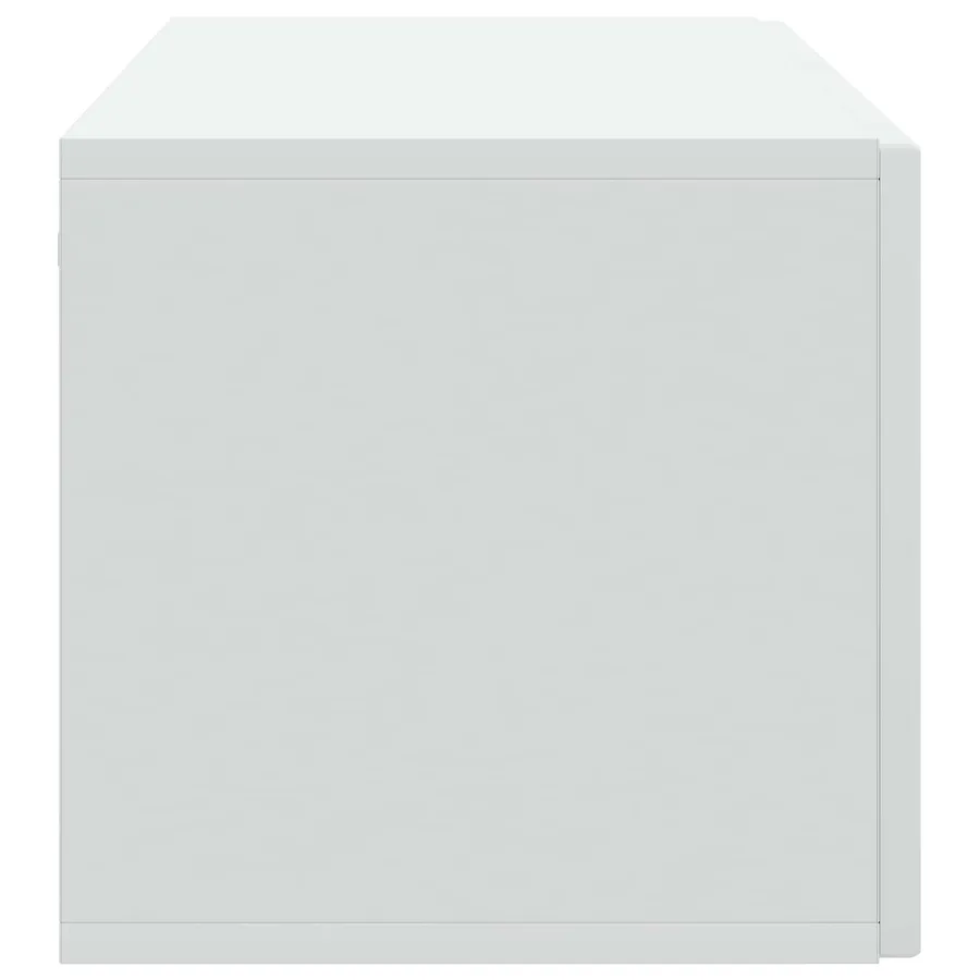 Meuble TV mural Blanc 98 x 31 x 30 cm Bois d'ingénierie - 7