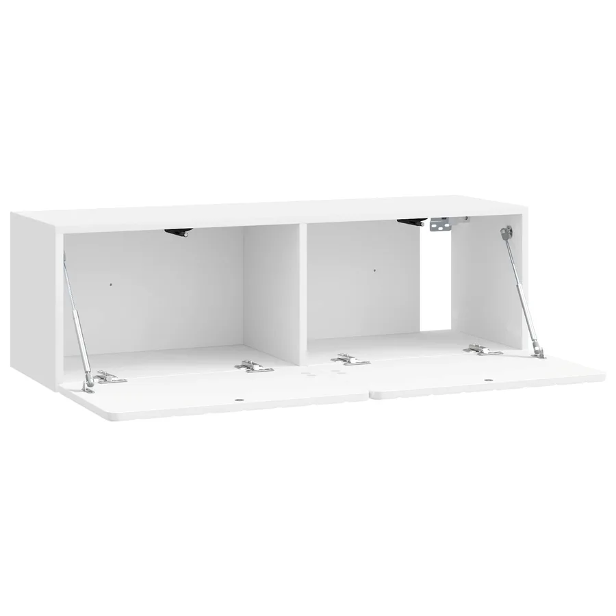 Meuble TV mural 98 x 31 x 30 cm Blanc brillant - 5