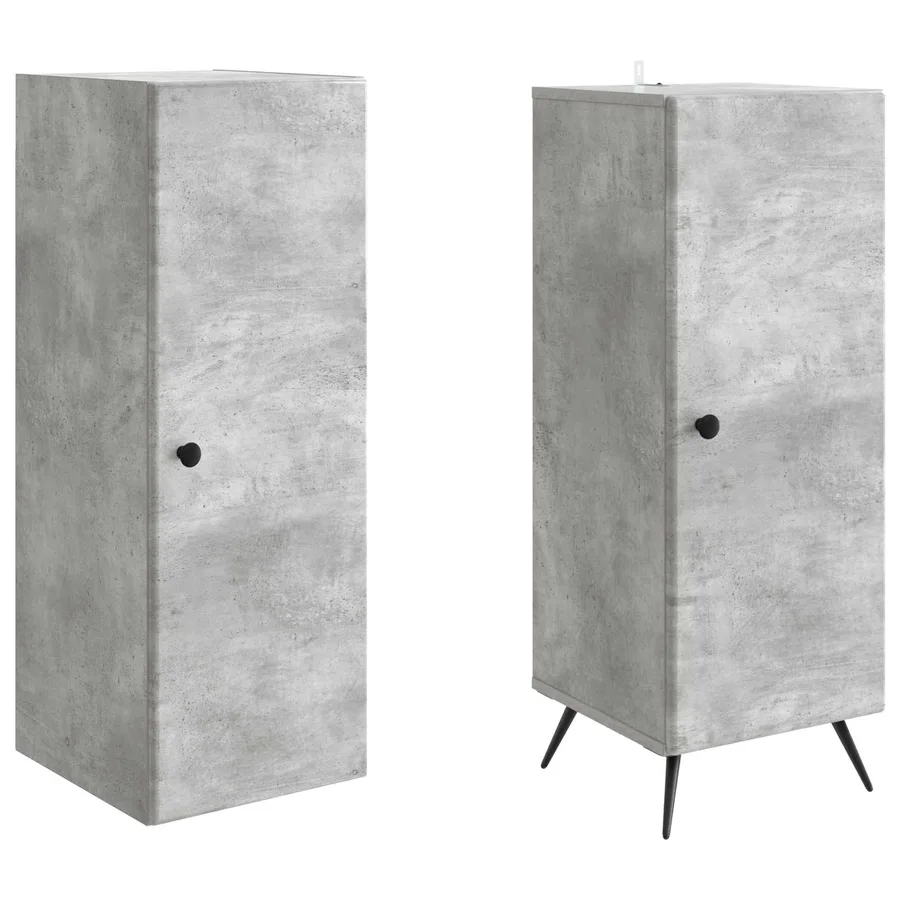 Ensemble de Meubles 2 pcs Gris béton Bois d'ingénierie - 4