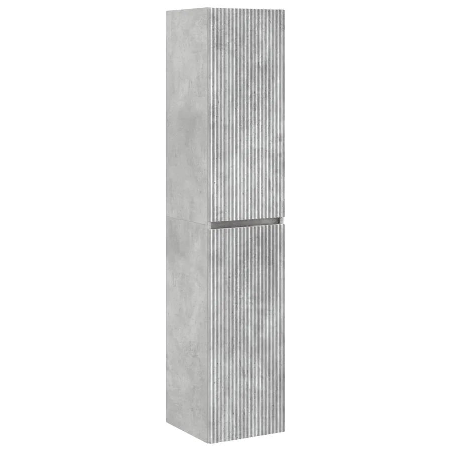 Ensemble d'armoire de salle de bain 5 pcs Gris béton - 6