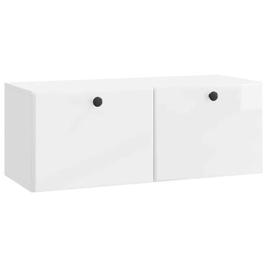 Meuble TV mural 78,5 x 31 x 30 cm Blanc brillant - 2