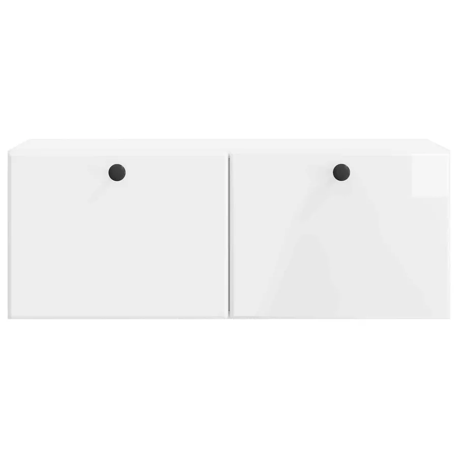 Meuble TV mural 78,5 x 31 x 30 cm Blanc brillant - 6