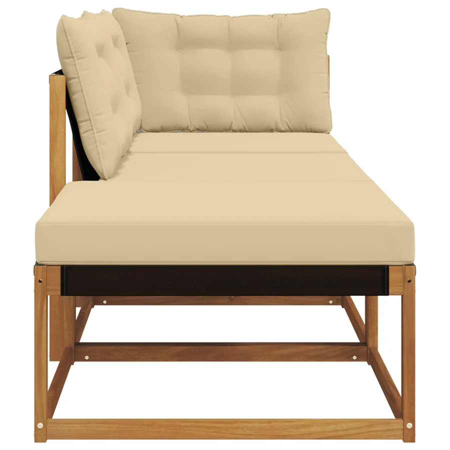 Unités de sofa sectionnel d'extérieur 3 Pièce Naturel - 7