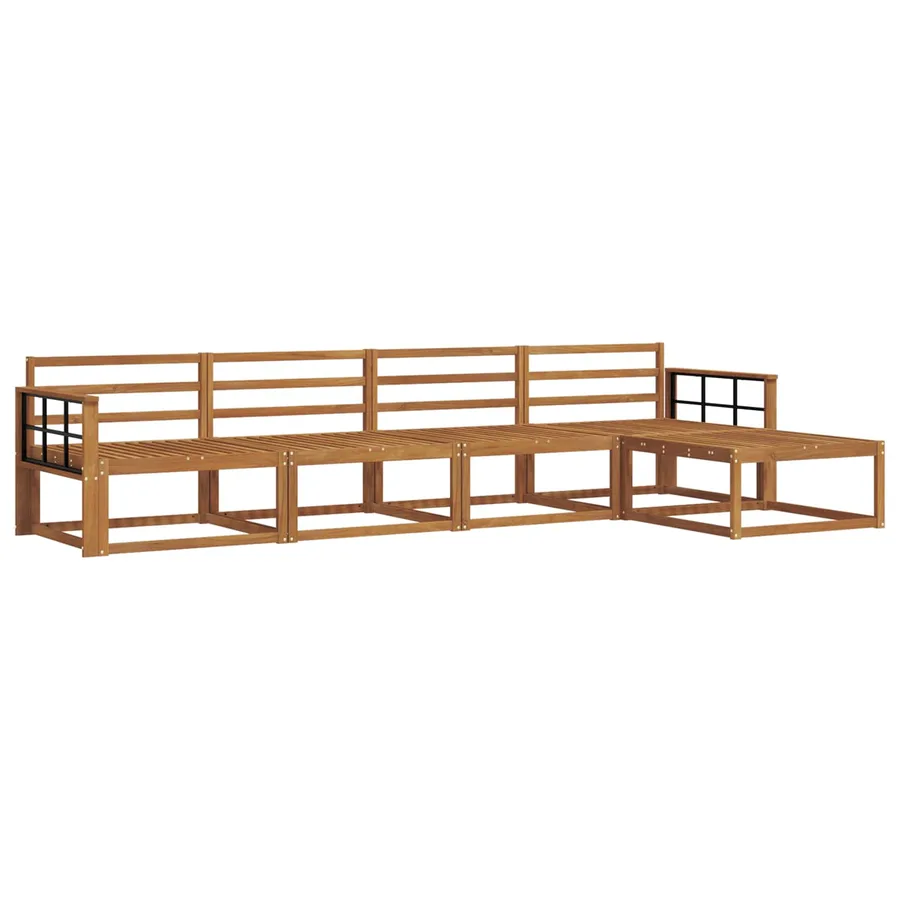 Ensemble de canapés d'extérieur 5 pcs Naturel - 2