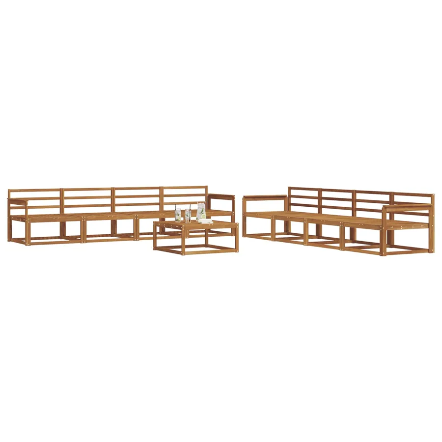 Ensemble de canapés d'extérieur 9 pcs Naturel - 3