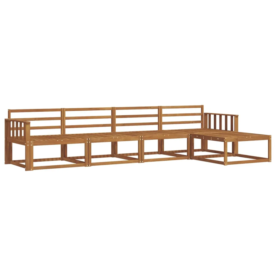 Ensemble de canapés d'extérieur 5 pcs Naturel - 2