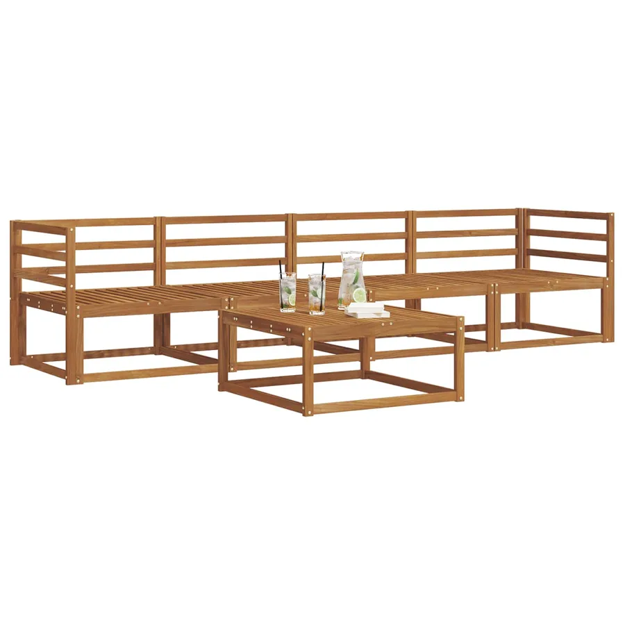 Ensemble de canapés d'extérieur 5 pcs Naturel - 3