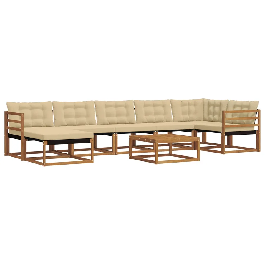 Ensemble de canapés d'extérieur 22 pcs Naturel et Beige - 2