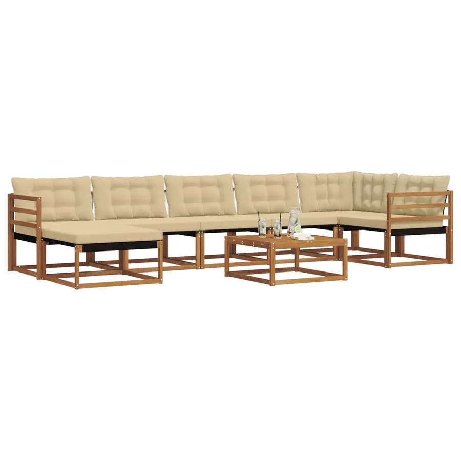 Ensemble de canapés d'extérieur 22 pcs Naturel et Beige - 3