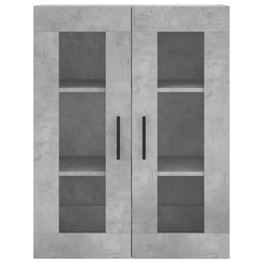 Buffet haut Gris béton 69,5x34x180 cm Bois d'ingénierie - 6