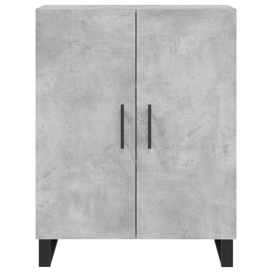 Buffet haut Gris béton 69,5x34x180 cm Bois d'ingénierie - 8
