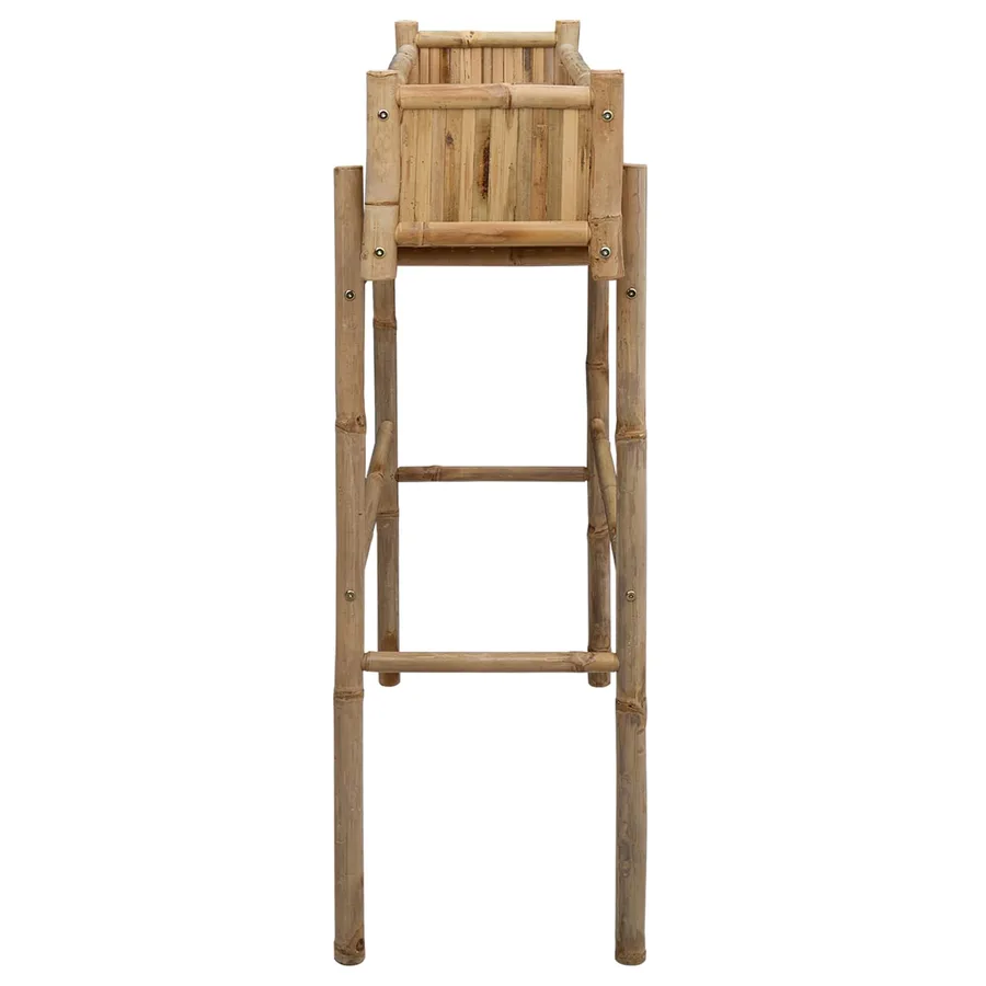 Jardinière avec support Naturel 100 x 38 x 114 cm Bambou - 5