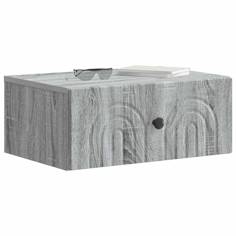 Cabinet de chevet mural Sonoma gris 49 x 34,5 x 20 cm - 3
