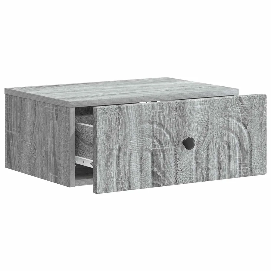 Cabinet de chevet mural Sonoma gris 49 x 34,5 x 20 cm - 4