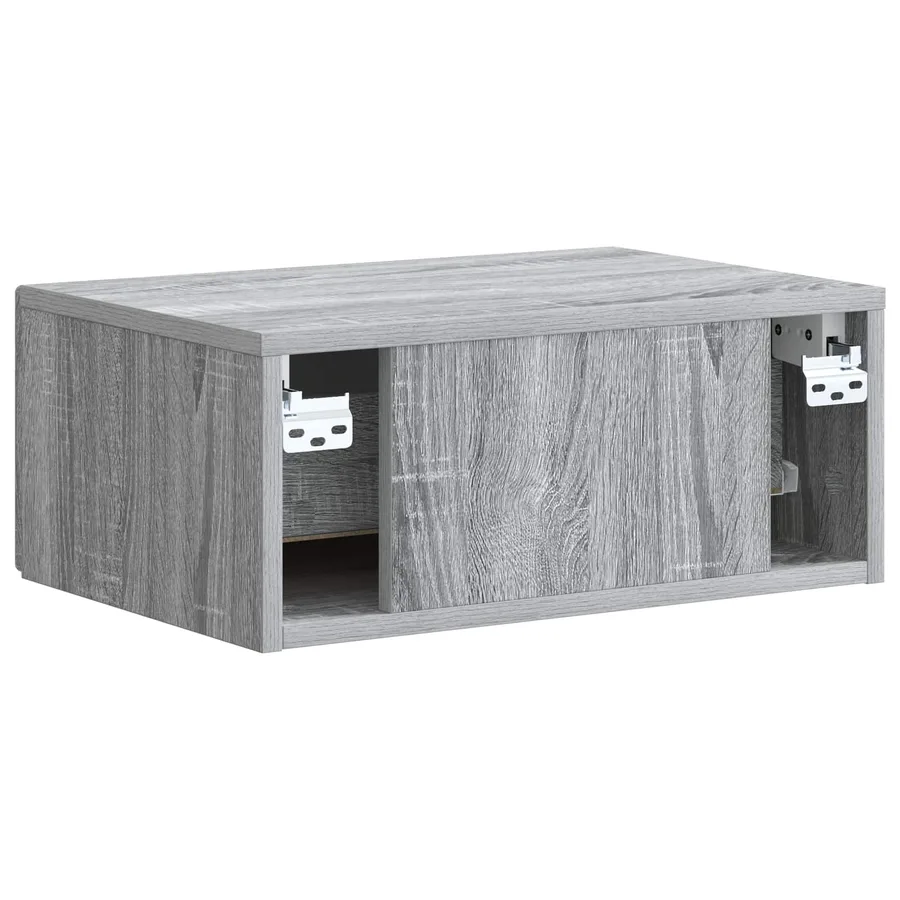 Cabinet de chevet mural Sonoma gris 49 x 34,5 x 20 cm - 7
