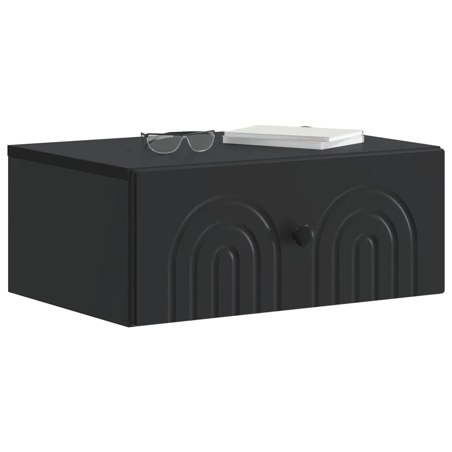 Cabinet de chevet mural 2 pcs Noir 49 x 34,5 x 20 cm - 3
