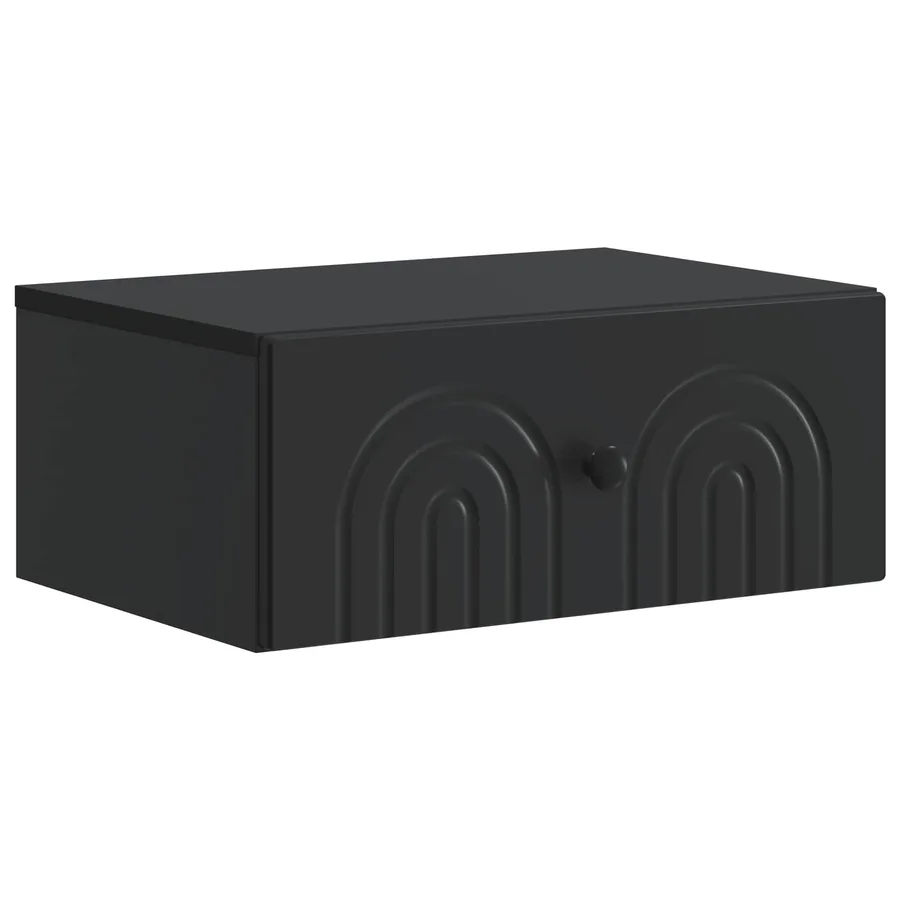Cabinet de chevet mural 2 pcs Noir 49 x 34,5 x 20 cm - 5