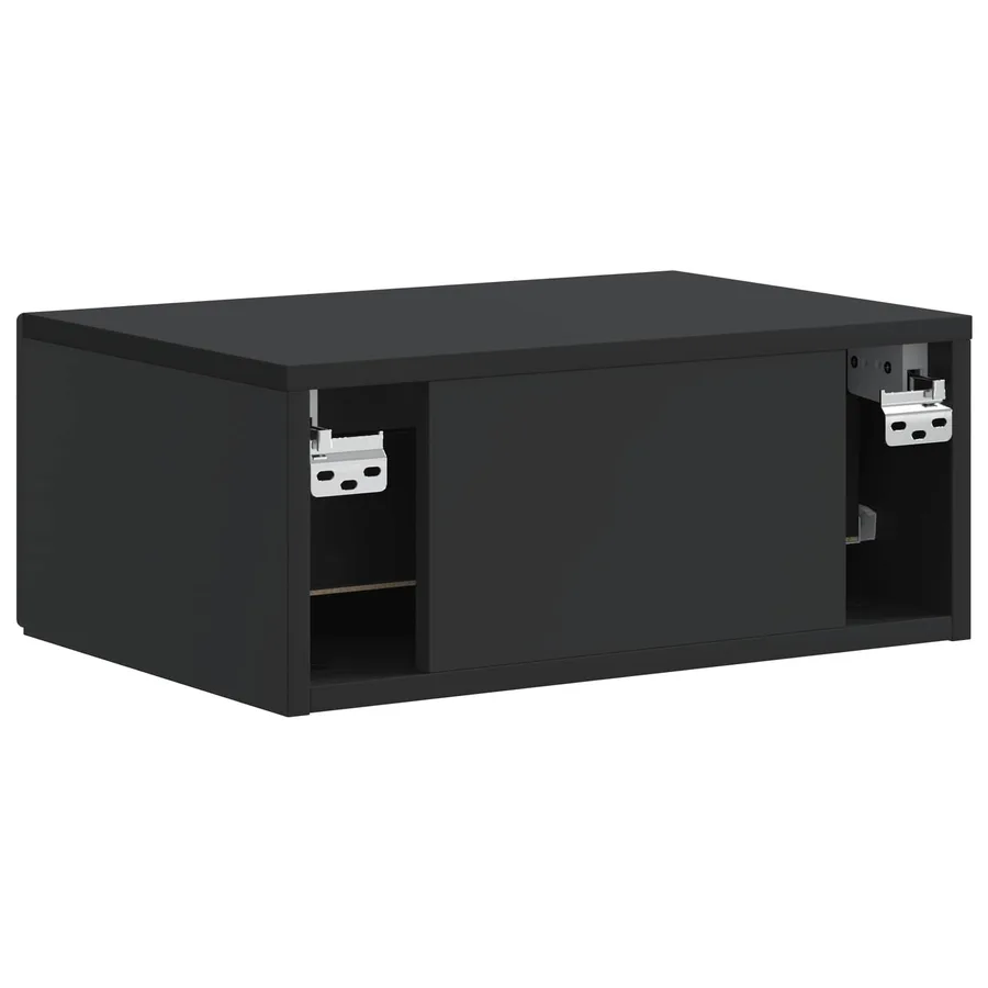 Cabinet de chevet mural 2 pcs Noir 49 x 34,5 x 20 cm - 9