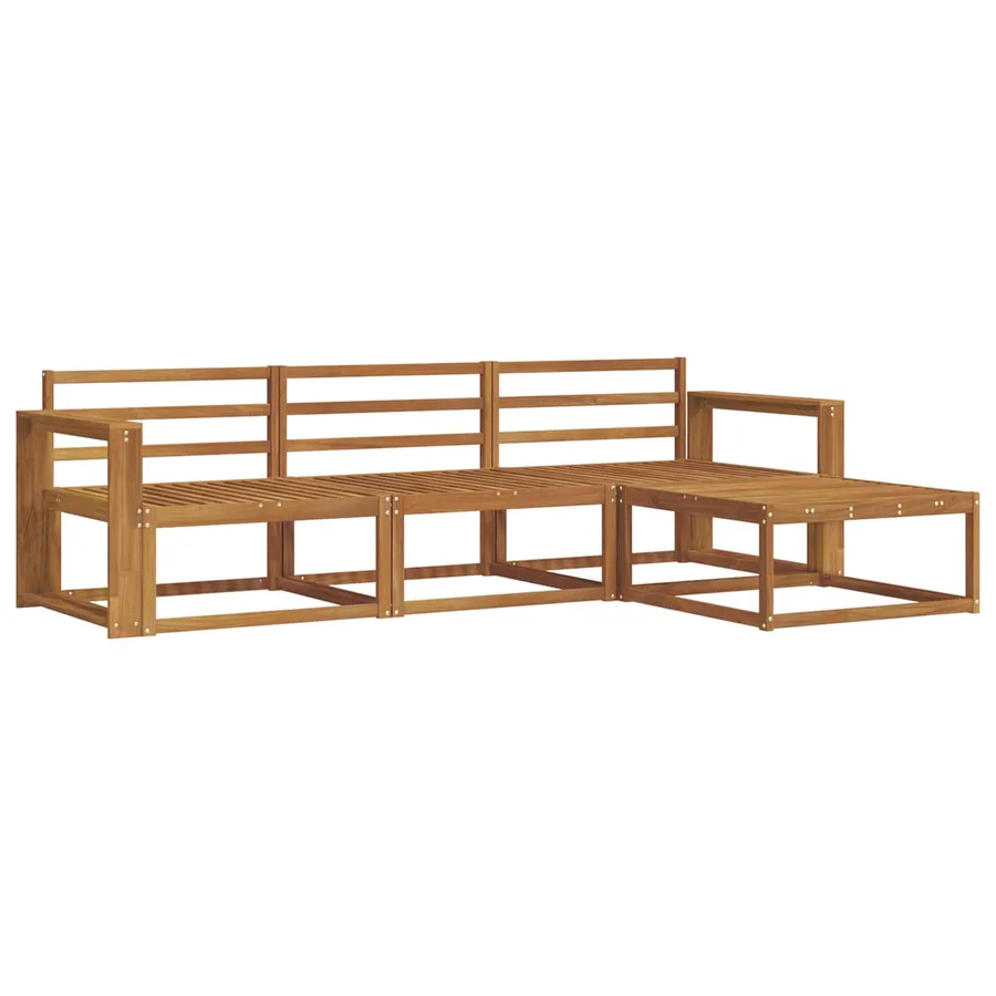 Ensemble de canapés d'extérieur 4 pcs Naturel - 2