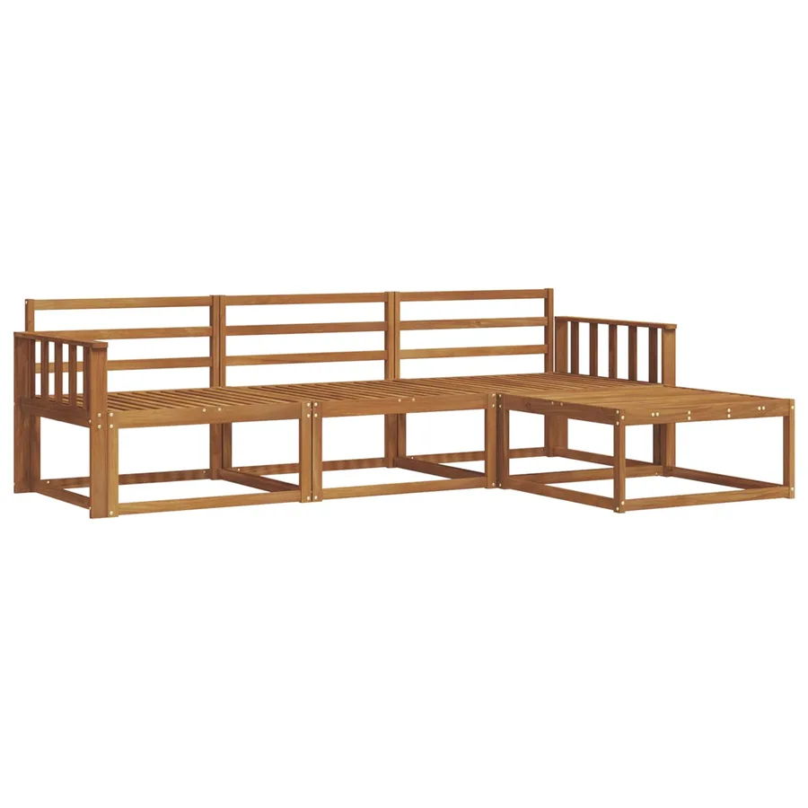 Ensemble de canapés d'extérieur 4 pcs Naturel - 2