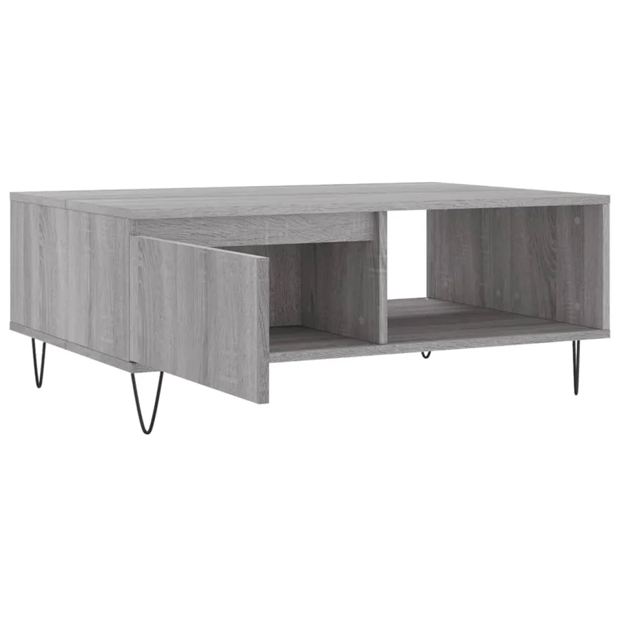 Table basse sonoma gris 90x60x35 cm bois d'ingénierie - 6