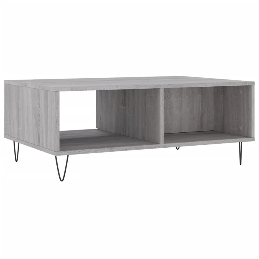 Table basse sonoma gris 90x60x35 cm bois d'ingénierie - 8