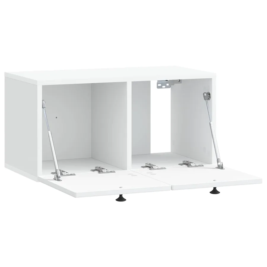 Meuble TV mural Blanc 59,5 x 31 x 30 cm Bois d'ingénierie - 5