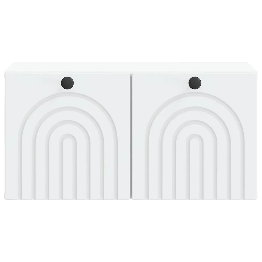 Meuble TV mural Blanc 59,5 x 31 x 30 cm Bois d'ingénierie - 6