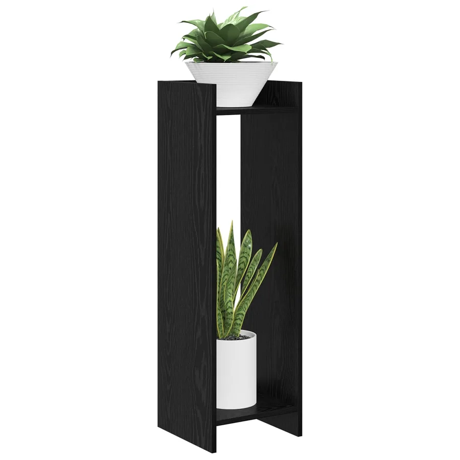 Support de Plante Chêne Noir 30 x 30 x 100 cm Bois d’ingénierie - 3