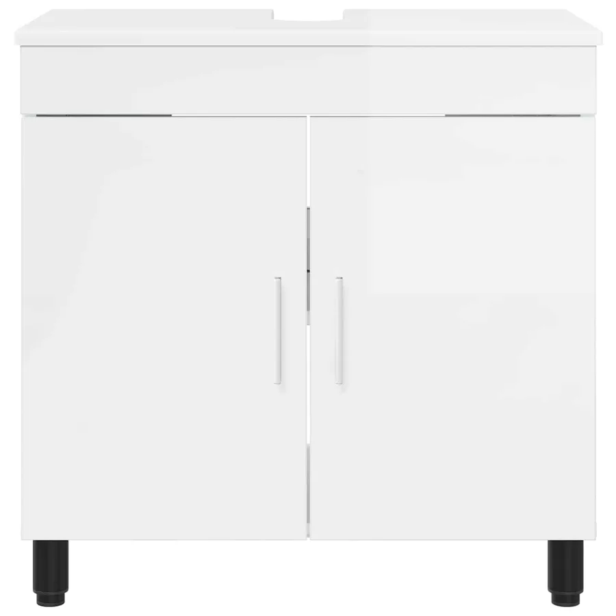 Unité de vanité de salle de bain Blanc brillant 60 x 35 x 60 cm - 5