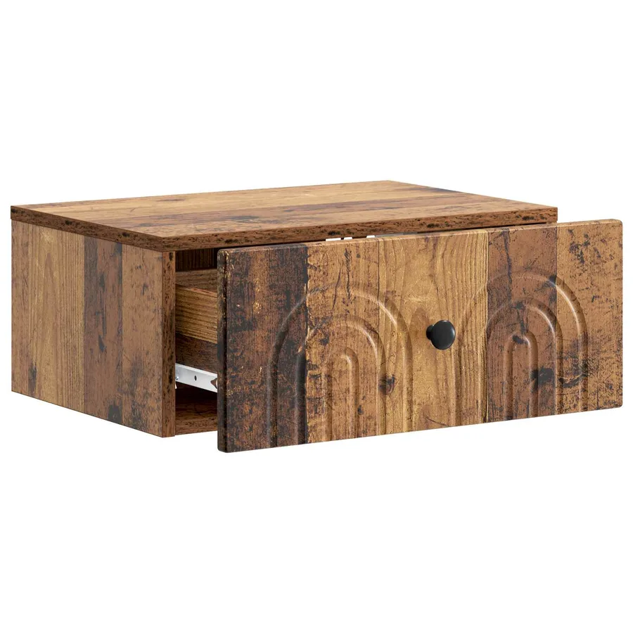 Cabinet de chevet mural 2 pcs Bois ancien 49 x 34,5 x 20 cm - 6