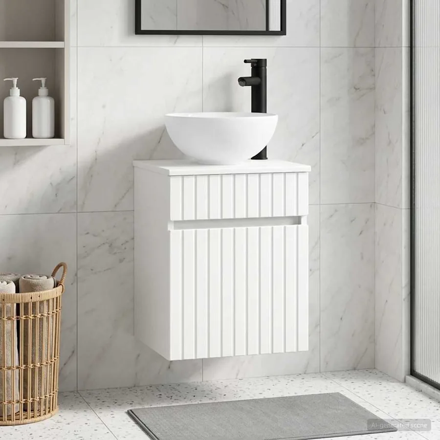 Meuble de lavabo mural Blanc 39 x 41 x 64,5 cm