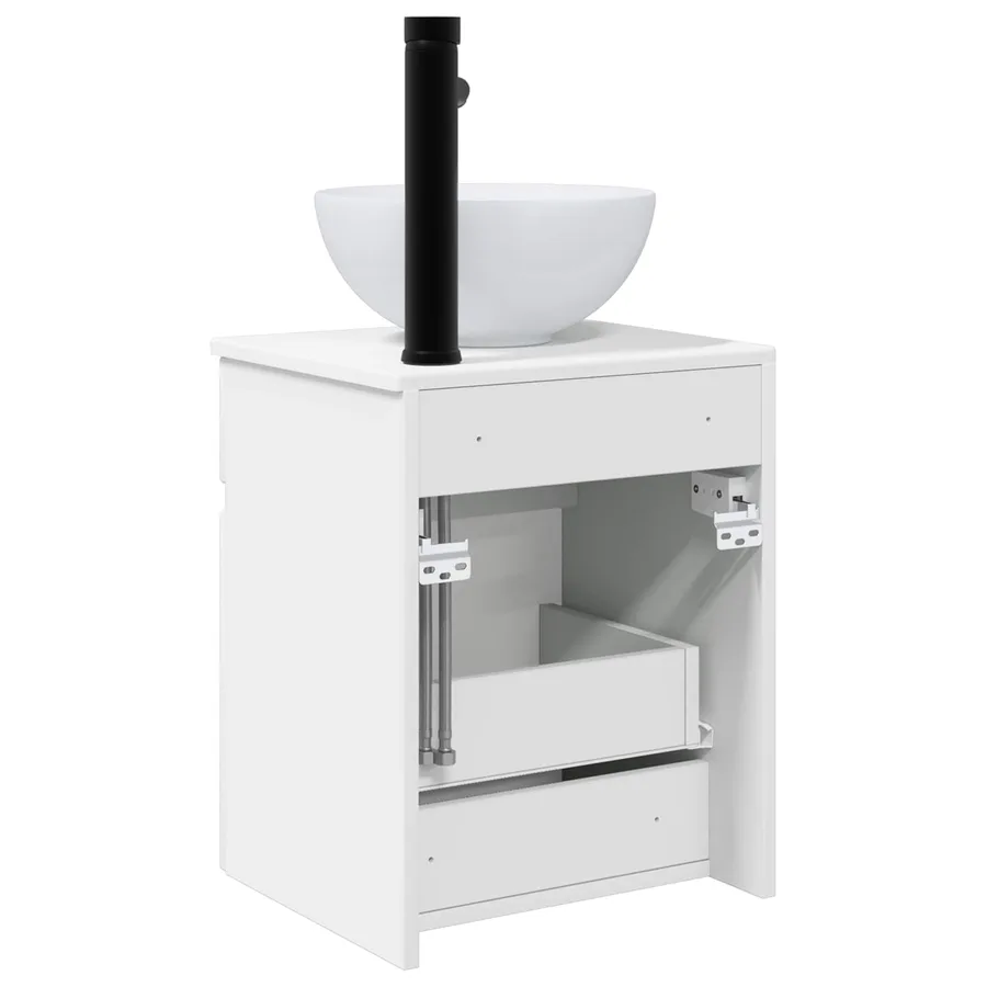 Meuble de lavabo mural Blanc 39 x 41 x 64,5 cm - 4