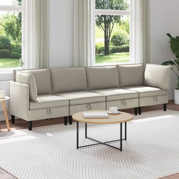 Ensemble de meubles pour le salon 4 pcs Avoine Tissu