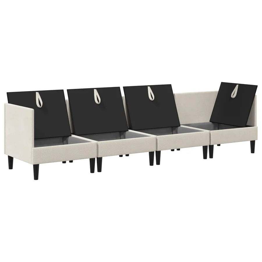 Ensemble de meubles pour le salon 4 pcs Avoine Tissu - 4